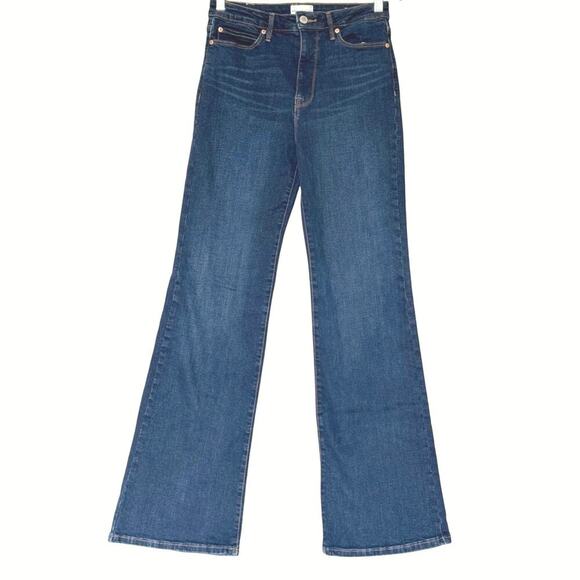 Avec Les Filles Jeans “It Girl” High-Rise Flare Stretch Denim Womens Size 28 EUC - Picture 2 of 14